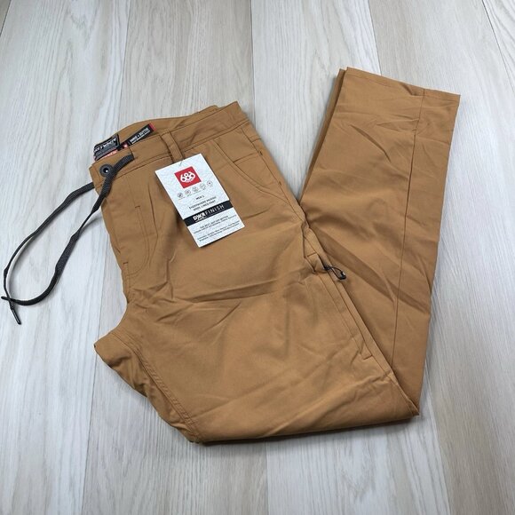 686 Everywhere Merino Pants Slim Fit Size 36x34 Biscuit KCRGNS24-BSCT NEW - Picture 1 of 16
